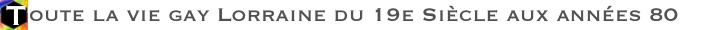 Toute la vie gay lorraine du 19e sicle aux annes 80.
